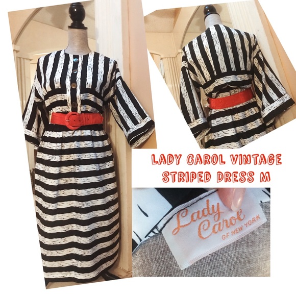 ♥️Vintage Lady Carol Half Kimono Sleeve Dress M♥️ - Picture 2 of 8